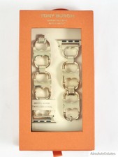 NEW Tory Burch Gold Gemini Link Apple Watch Strap Band TBS0013 38mm / 40mm NIB
