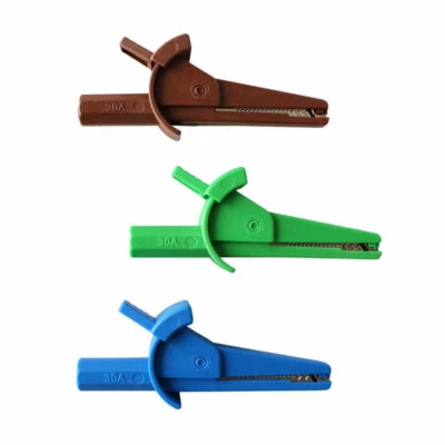 LEADERMAN LDM-111 Crocodile Clip Set Blue/Brown/Green for Kewtech & Metrel