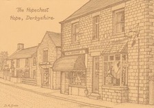 HOPE, THE HOPECHEST, Derbyshire - Vintage POSTCARD (Drawing)