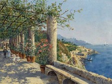 SORRENTO by A. Brandeis Italy coast Tile Mural Kitchen Backsplash Ceramic 10x8