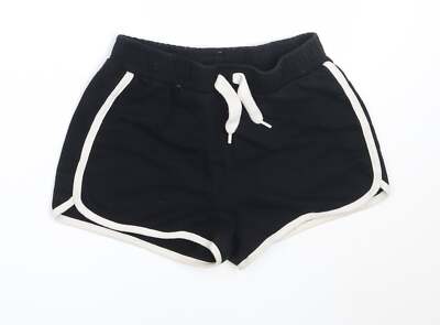 Dunnes Stores schwarze Damen-Schweißshorts aus Baumwolle Größe 25 in normal