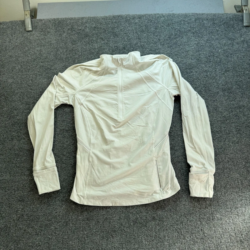 lululemon pullover 1/2 zip running lightweight thumb holes jacket