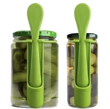 1 Pack Pickle Olive Jar Lifter Tongs Pickle Fork Grabber Tool Kitchen Gadgets
