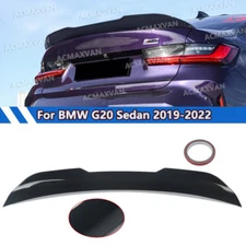 FOR 19-23 BMW G20 330i G80 M3 PSM HIGHKICK TYPE CARBON LOOK TRUNK SPOILER WING