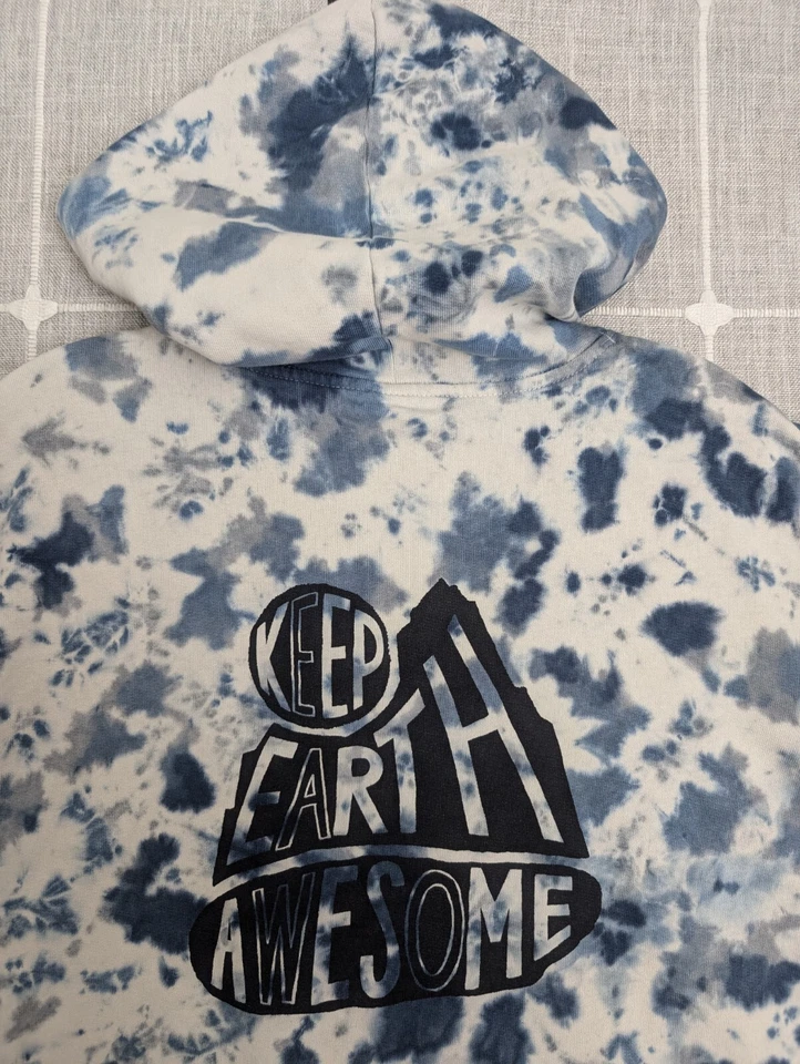 Mountain Hardwear Sudadera con Capucha Para Hombre Mediana Tie Dye Azul/Blanco Mantén la Tierra Impresionante Foto 4 de 4