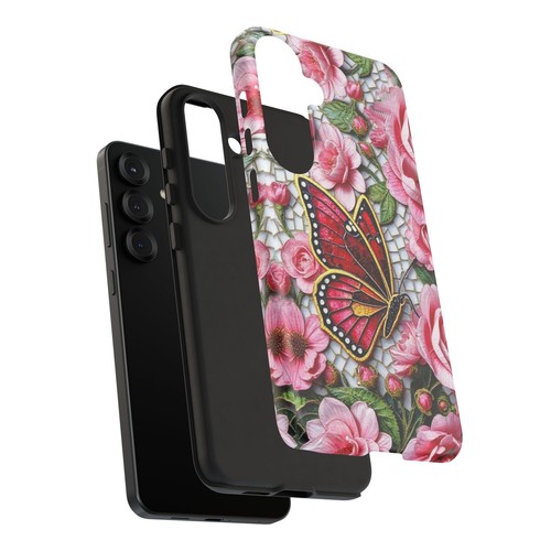 Rose Tough Case Butterfly Mosaic Pink iphone 16 15 14 13 S25 S24 S23 S22 - 第 154/240 張圖片
