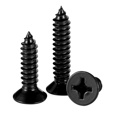 100PCS #6 x 3/4'' Flat Head Phillips Drive Stainless Steel Self-Tapping Screws