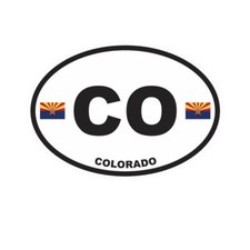 Arizona State Flag Oval Sticker