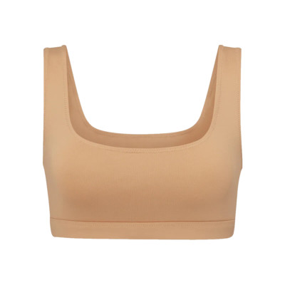 SKIMS SWIM Ocker Beige Tank Bikini Oberteil 3X UK 26-28 US 22-24 EU 54-56 Neu mit Etikett
