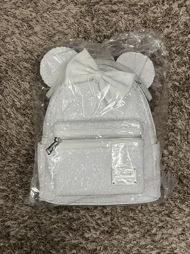 Loungefly Disney Minnie Mouse Sequin Wedding Mini Backpack