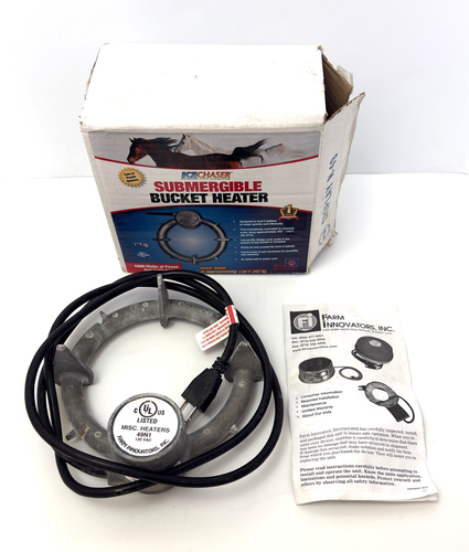 Farm Innovators Ice Chaser W-409 Cast Aluminum Submergible Bucket Tank De-Icer