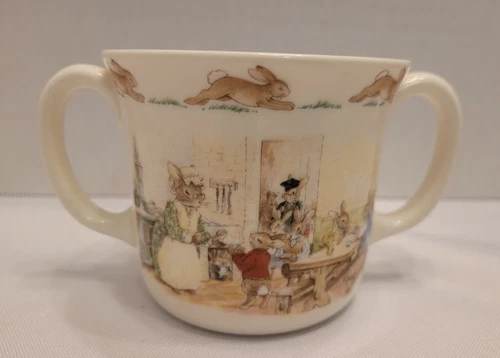 Bunnykins Albion Shape by Royal Doulton 2 HANDLED Children's Mug Cup