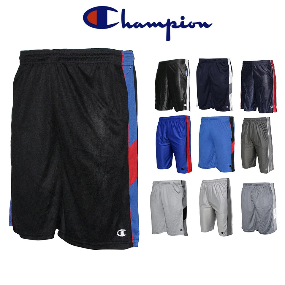 Champion Men's Shorts Athletic Running Polyester Fitness Elastic Waist CHD55