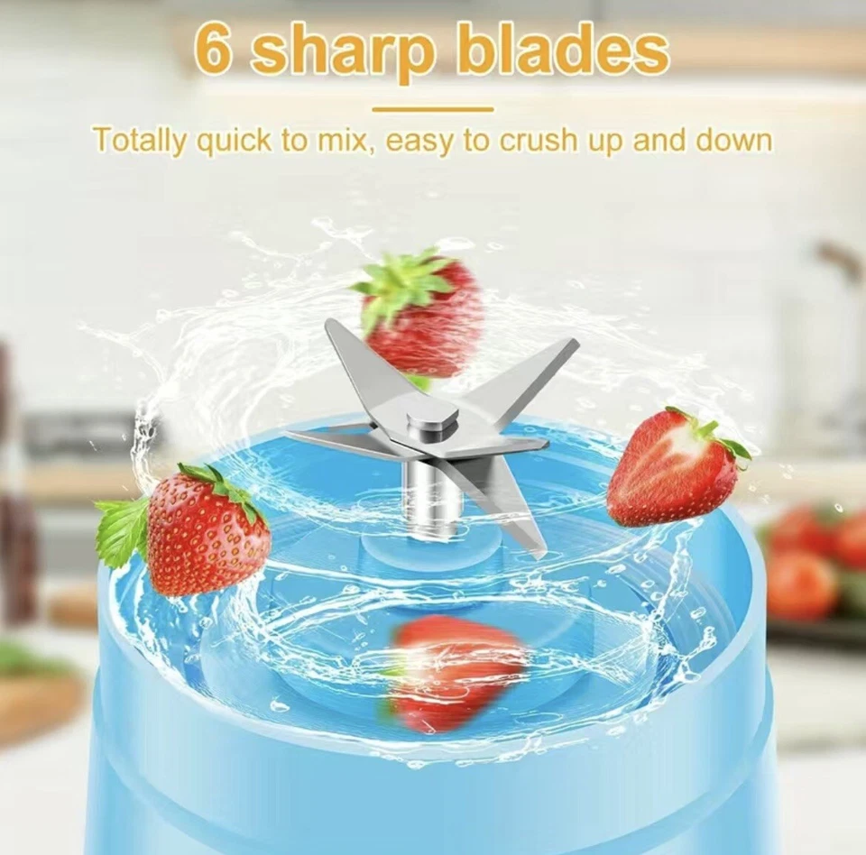 Botella licuadora portátil recargable 380 ml Foto 3 de 3