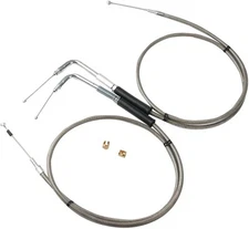 Stainless Steel Throttle and Idle Cable Set fits Harley Davidson 42" 56579-02A