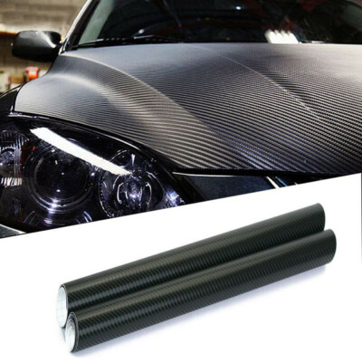 New 3D Waterproof Carbon Fiber Vinyl Car Wrap Sheet Roll Film Sticker ...
