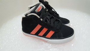 Chicos adidas NEO HI TOPS-Negro Naranja Plata-Size UK 10 EU 28 | eBay