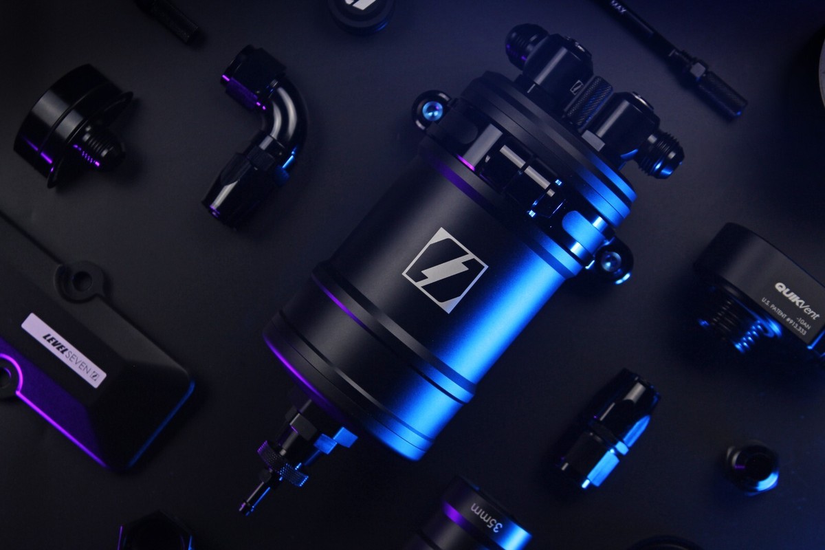 Level 7 Performance - Universal Catch Can Breather System, Baffled