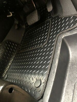 MERCEDES V CLASS VAN LWB 2015-ONWARDS TAILORED BLACK RUBBER VAN FLOOR MATS