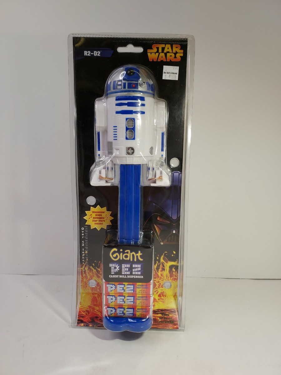 STAR WARS R2-D2 GIANT PEZ CANDY ROLL DISPENSER PLAYS MUSIC