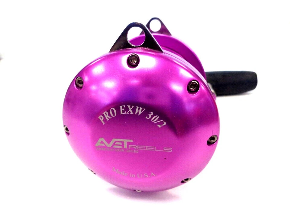 Avet EXW30/2 двухскоростной рычаг тяги катушка EXW 30/2 - фиолетовый - правой рукой новый - Изображение 3 из 4