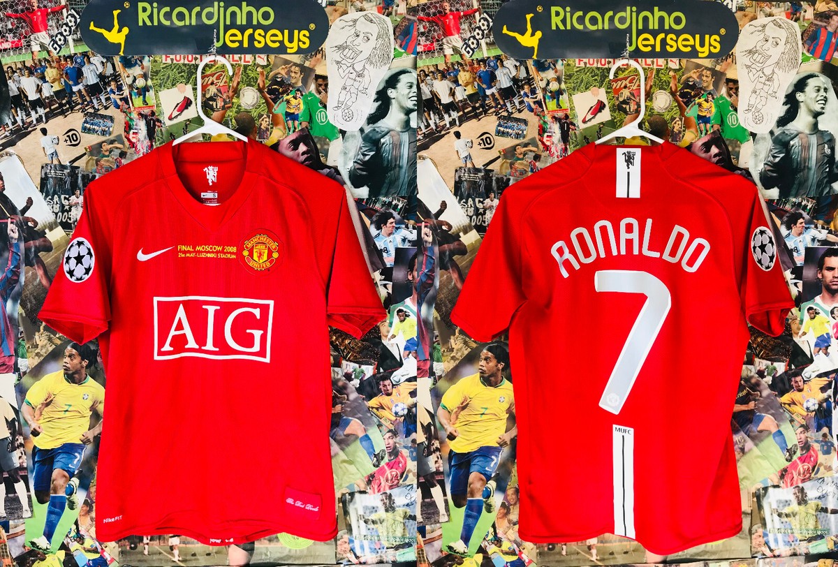 Nike Manchester United Soccer Jersey Final Champions 2008