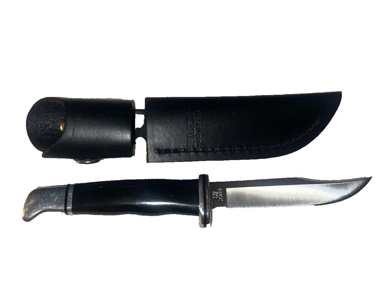 Buck Knives Leather Handle Survival Collectible Modern Factory Manufactured Fixed Blade Knives