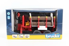 Bruder 02252 Forestry Trailer with Crane, Grapple, and 4 logs - New In Box