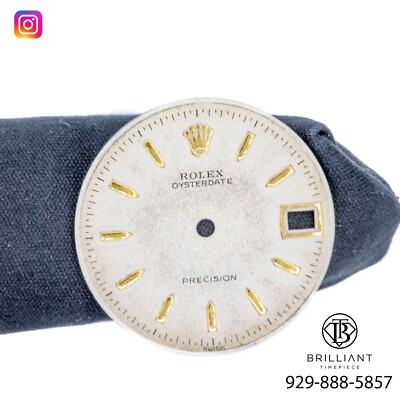 Rolex Oysterdate Precision 30mm Ivory Stick Two Dial Model 6266 ULTRA RARE