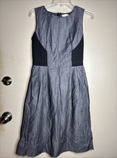 Calvin Klein A-line Sleeveless Gray Zip Back Dress Size 2