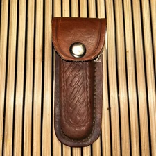 LEATHER  4"  FOLDING KNIFE SHEATH