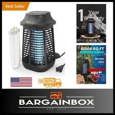 Eco-Friendly 4200V Bug Zapper with 2 Replacement Bulbs - Waterproof & Effective