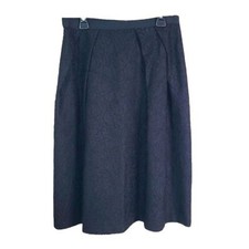 Zara Black Lace Overlay A-Line Midi Skirt Women's Size M