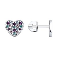 Ohrstecker Ohrringe 925 Silber Zirkonia Herz Echtschmuck Bei Secretforyou
