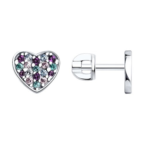 Ohrstecker Ohrringe 925 Silber Zirkonia Herz Echtschmuck bei Secretforyou - Picture 1 of 4