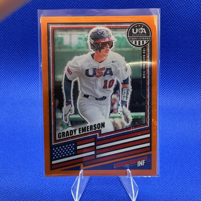 #ad 2026 Panini Stars amp; Stripes USA #155 Grady Emerson Disco Orange # 75 $7.49