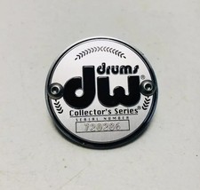 NUOVO DW Collector’s Black & Silver Badge, Bass Tom Snare Drum con Serial # 6a Generazione