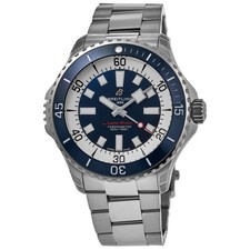 Nuovo Orologio Uomo Breitling Superocean Automatico 46 Quadrante Blu A17378E71C1A1