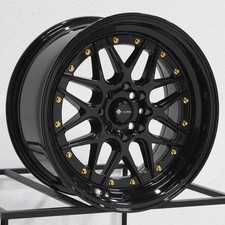 16x8 Vors Vr7 4x1004x114.3 20 Black Wheels Rims Set4 73.1