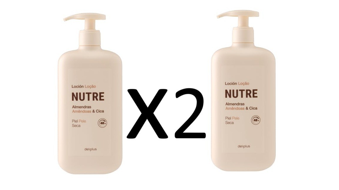 Loción corporal Nutre almendras y cica piel seca 600ML Pack 2 unidades 600ml c/u