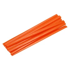 15 Pcs Orange Plastic Welding Rods 9.5mm x 200mm HDPE Strip(0.4inch x 8inch)