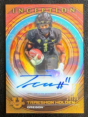 Traeshon Holden 2022-23 Bowman Inception University Orange Foil Auto #BIA-THN/25