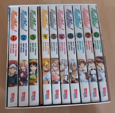 Food Wars Manga Box (Band 1-10) + One-Punch Man Manga Box (Band 1-5)