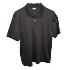 Calvin Klein Polo Shirt Cotton Short Sleeve Casual Golf Basic Mens M Black