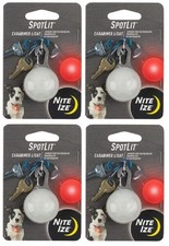  A1  LOT/4 NITE IZE SPOTLIT RED LED CARABINER PET KEYCHAIN LIGHT - FAST SHIP  