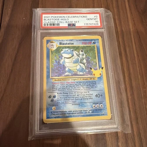 2021 Pokémon Celebrations Blastoise Holo Classic Coll. Base Set #2 PSA 10 GEM MT