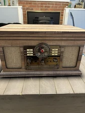 Quincy 6-in-1 Bluetooth Nostalgic Record Player-Beige used only a few times