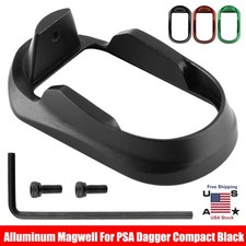 NEW Black Flared Aluminum Magwell Fit for PSA Dagger Compact --High Quality