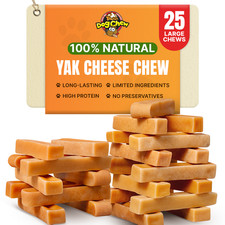 Yak Chews for Large Dogs - 5 lbs Bulk Cheese Bones - Natural  Healthy Dog Chew
