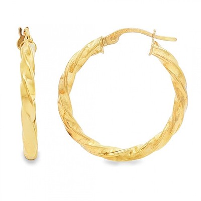 Dreh-Creolen 9 kt Gelbgold - 2,5 x 25 x 24 mm - 1,3 g